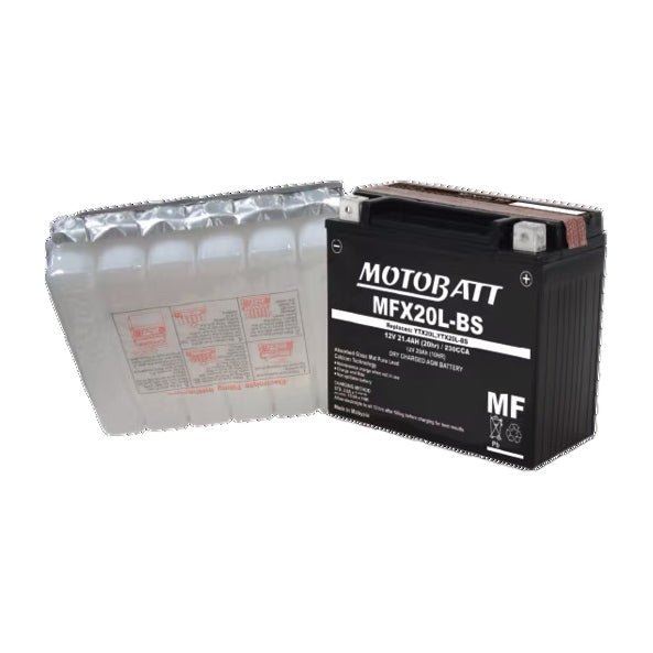 MOTOBATT MFX20L-BS BATTERY YTX MFX AGM MOTOBATT MFX20L-BS