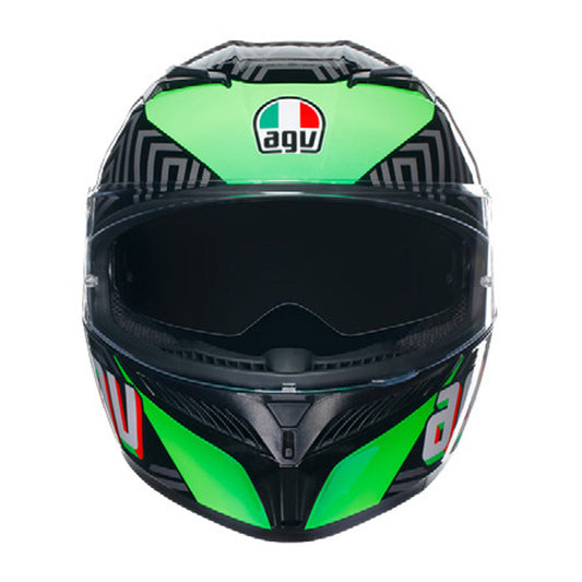 AGV K3 KAMALEON BLACK/RED/GREEN S 2118381001013S