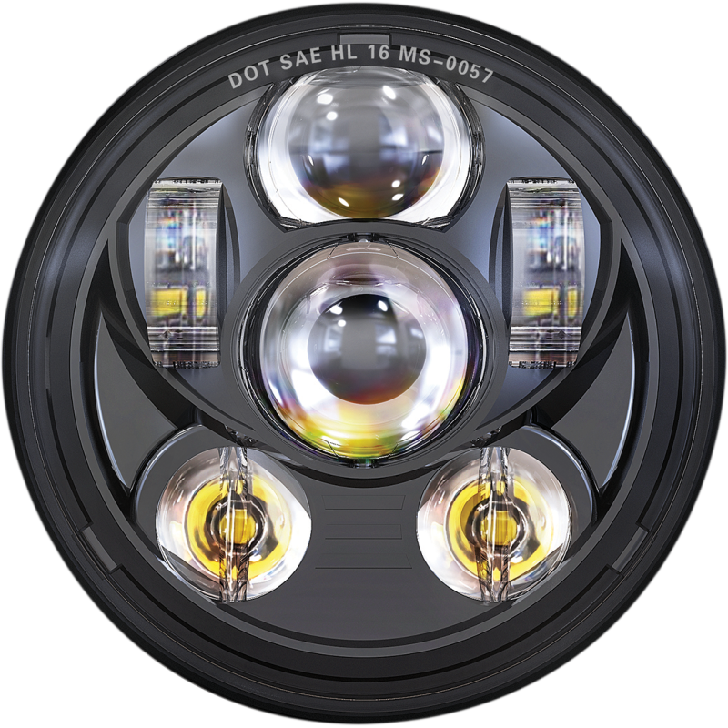 SPEED DEMON 45W - 5.75" MOTORCYCLE HEADLIGHT - BLACK - DOT 10-20208