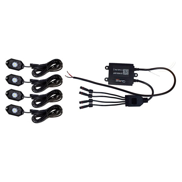 QUAKELED ROCK LIGHT RGB/WH 4 PCS QUAKELED QTL1035