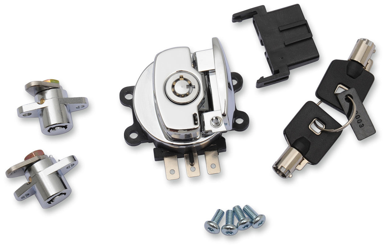 DRAG SPECIALTIES 98-13 FLHR SWITCH IGN W/SB LOCKS CHR E21-0209/45