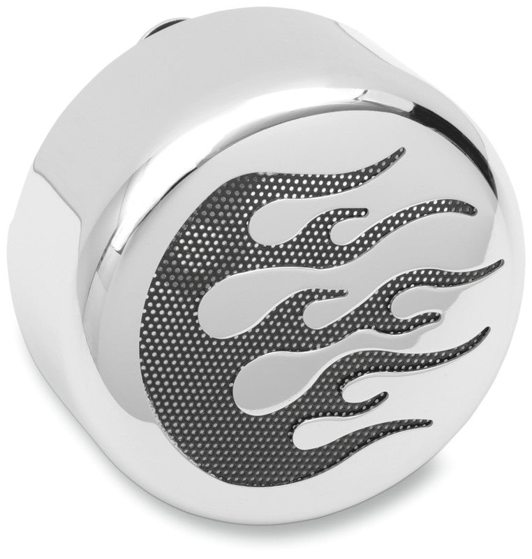 DRAG SPECIALTIES 91-19 MODELS CHR/BLK FLAME HORN COVER 2107-0052