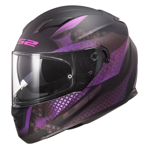 LS2 HELM STREAM LUX MAT BK/PI XS LS2 328-1521