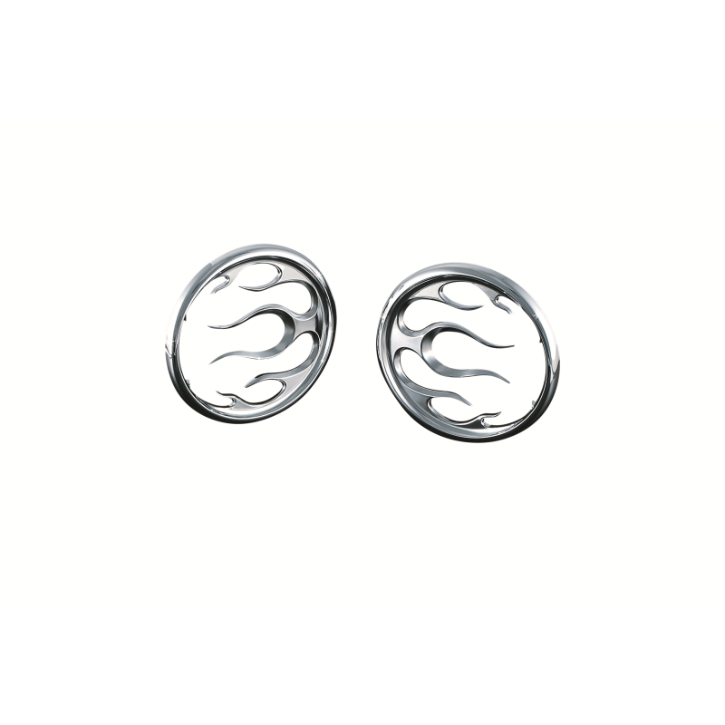 KURYAKYN 99-13 FLHT FLAME SPEAKER GRILLES PR PN 3788 KUR3788