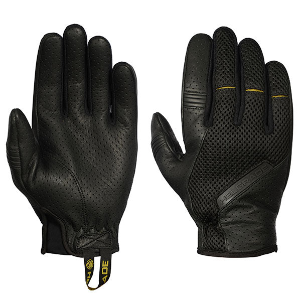 HELGRADE BECKFORD LEATHER AND MESH GLOVES MEDIUM BLACK 8-208013