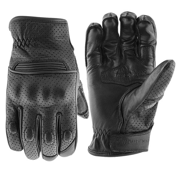 SPEED AND STRENGTH MEN'S STRAIGHT SAVAGE LEATHER GLOVES SMALL BLACK 884504