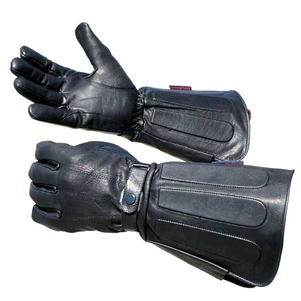 ROCK HARD MEN'S LONG GAUNTLET GLOVES XS BLACK 4-320023