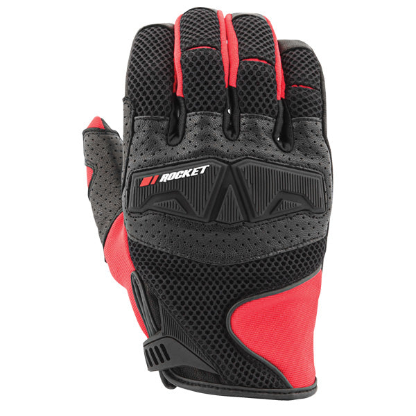 JOE ROCKET MEN'S TRANS CANADA MESH GLOVES LARGE - RED 4-340516