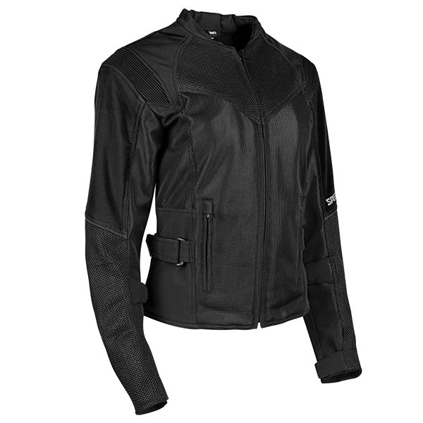 SPEED AND STRENGTH WOMEN'S SINFULLY SWEET MESH MOTORCYCLE JACKET LARGE BLACK 880148