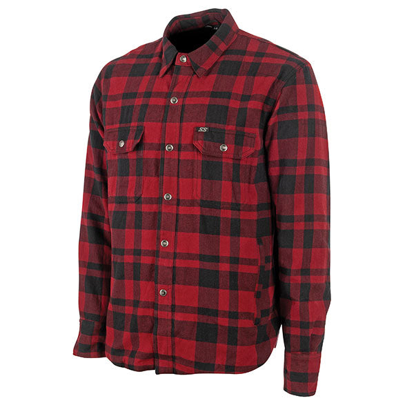 SPEED AND STRENGTH MEN'S BLACK NINE 2.0 MOTO SHIRT XS RED/BLACK 4-615413