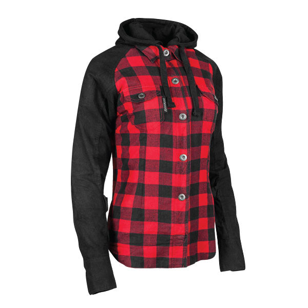 JOE ROCKET WOMEN'S GLORIOIUS & FREE ARMOURED SHIRT LARGE RED 4-644316