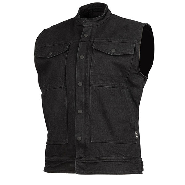 SPEED AND STRENGTH MEN'S SOUL SHAKER DENIM MOTORCYCLE VEST LARGE BLACK SSC24113-3