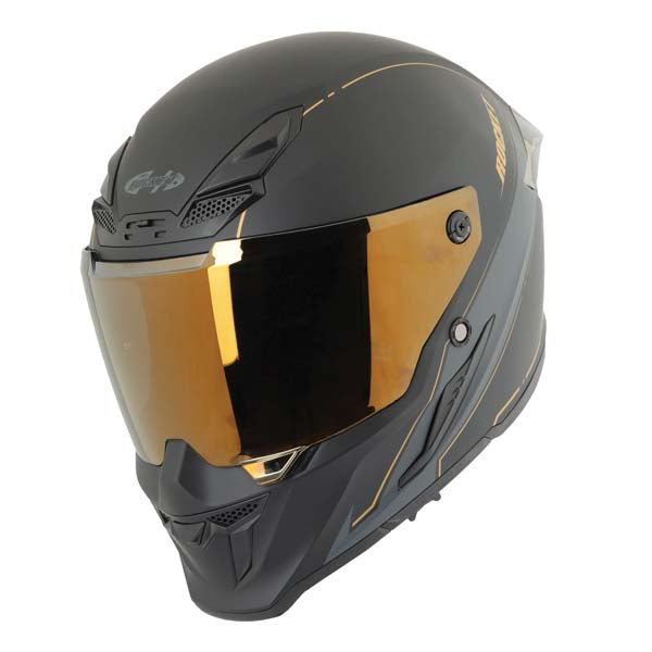 JOE ROCKET RKT 240-SERIES SOLAR FLARE FULL FACE HELMET MATTE BLACK/GOLD XL JRC25187-4