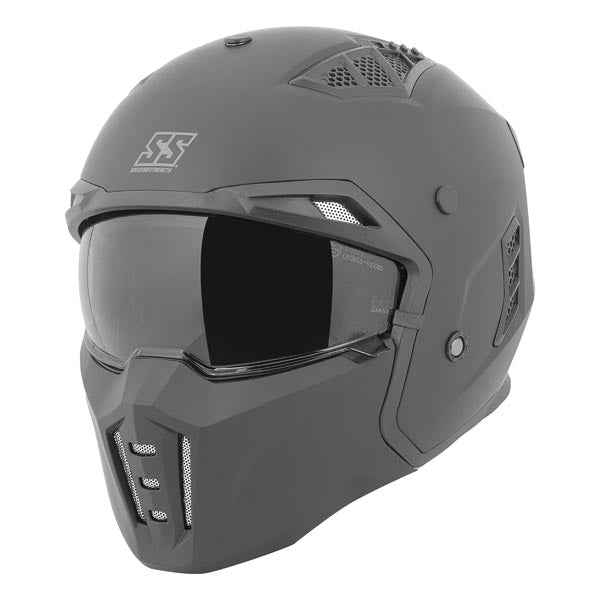 SPEED & STRENGTH SS2400 OPEN FACE HELMET LARGE SOLID MATTE BLACK 124-076-1