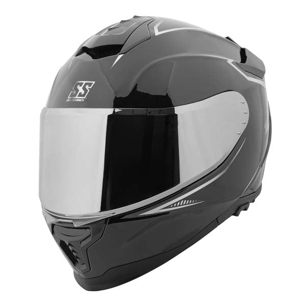 SPEED & STRENGTH SS1660 CRUISE MISSILE FULL FACE HELMET SMALL GLOSS SILVER SSC26182-8