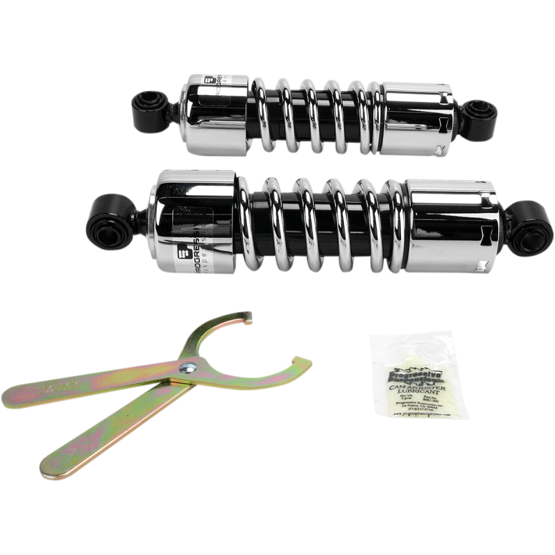PROGRESSIVE SUSPENSION 11.0" 91-17 DYNA 412 STD CHROME SHOCKS 412-4037C