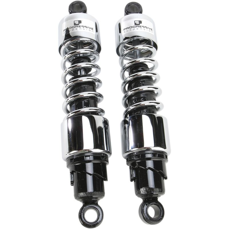PROGRESSIVE SUSPENSION SHOCKS - 412 CRUISER SERIES - CHROME - 13" - STANDARD 412-4218C