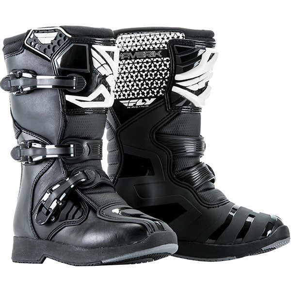FLY RACING YOUTH MAVERIK MOTORCROSS BOOTS BLACK 6 364-55106