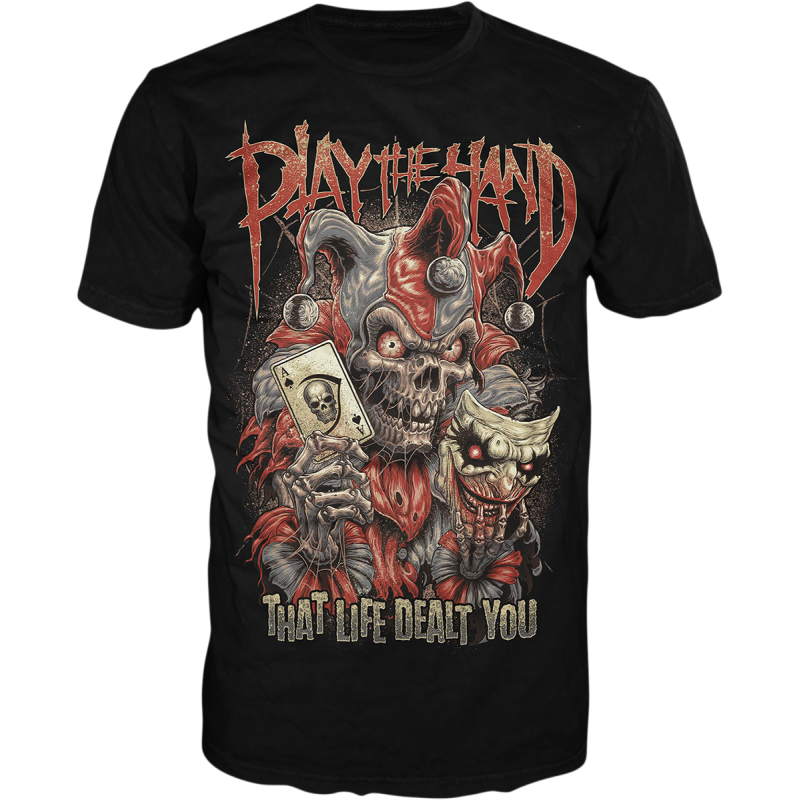 LETHAL THREAT TEE PLAYTHEHAND BLACK MD LT20894M