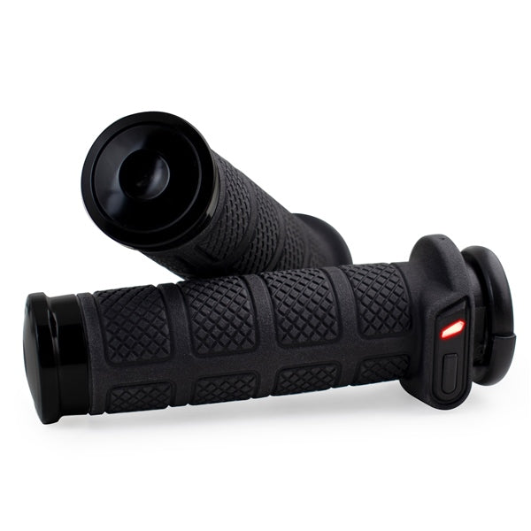 KOSO HEATED GRIP TITAN II ELECT THROTTLE BK AX2084L1-B