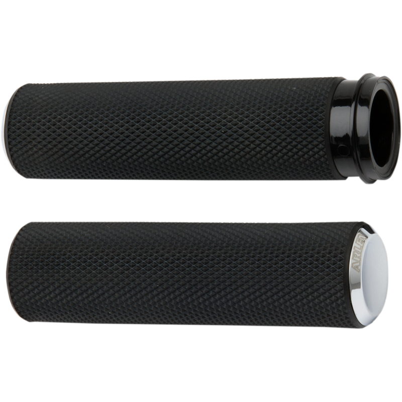 ARLEN NESS GRIPS KNURLED RUBBER CBL CHR 07-324