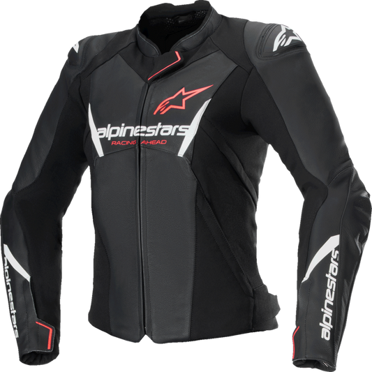 ALPINESTARS (ROAD) JACKET STELLA FSTR V3 LTHR BLK/WHT/CRL 50 3113625-1781-50