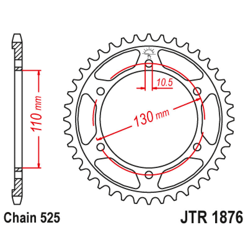 JT SPROCKETS SPR.50T DL800 23-24 OE JTR1876_50