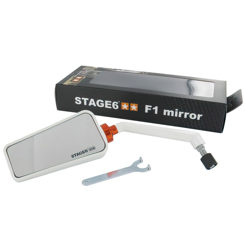 STAGE 6 F1 MIRROR LEFT WHITE 8MM S6-SSP630-2L_WH