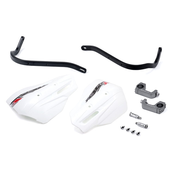 DRC ZETA UNIT HANDGUARD ARMOR XC PRO KIT 28.6MM BK/WH ZE72-5050