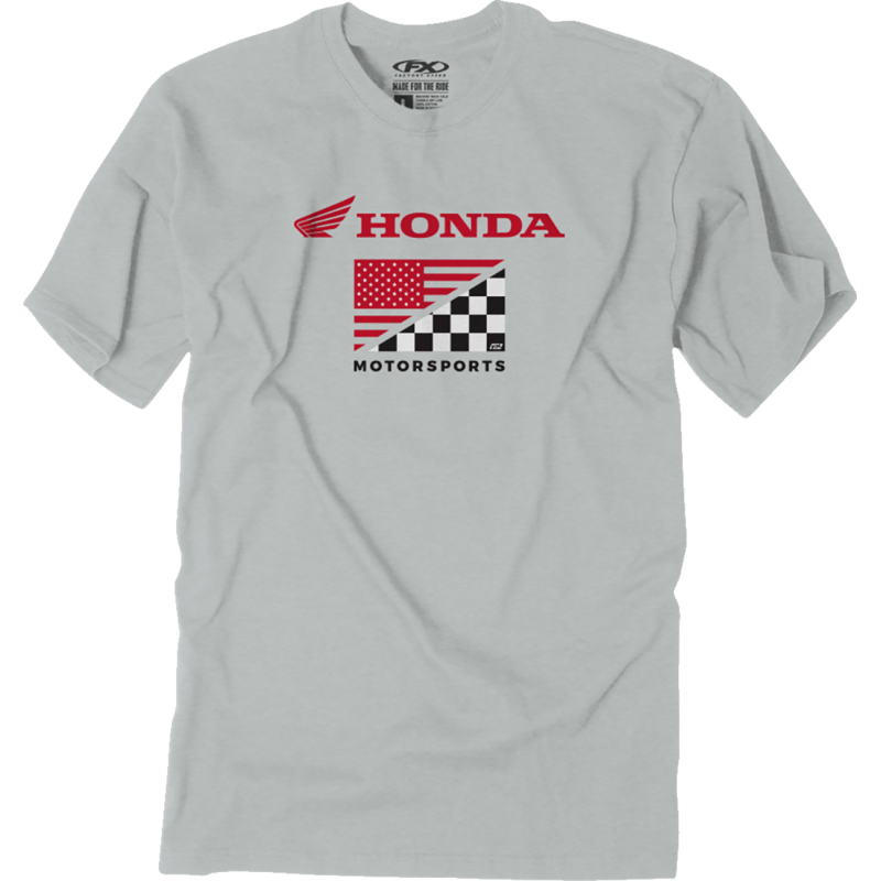 FACTORY EFFEX HONDA FLAG T-SHIRT GRY LG 27-87314