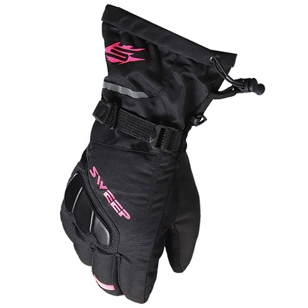 SWEEP WOMEN'S MISSION GLOVES MEDIUM BLACK/PINK CGMIL-021-09