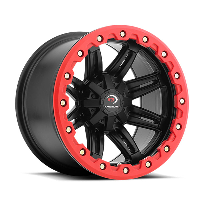 VISION WHEELS VISION WHEEL FIVE-FIFTY ONE 12X7 4/110 RED LIP 551-127110MBR4