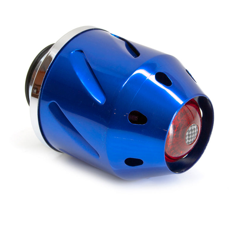TUN R AIR FILTER TAPERED BLUE+LED 28/35MM. 451730