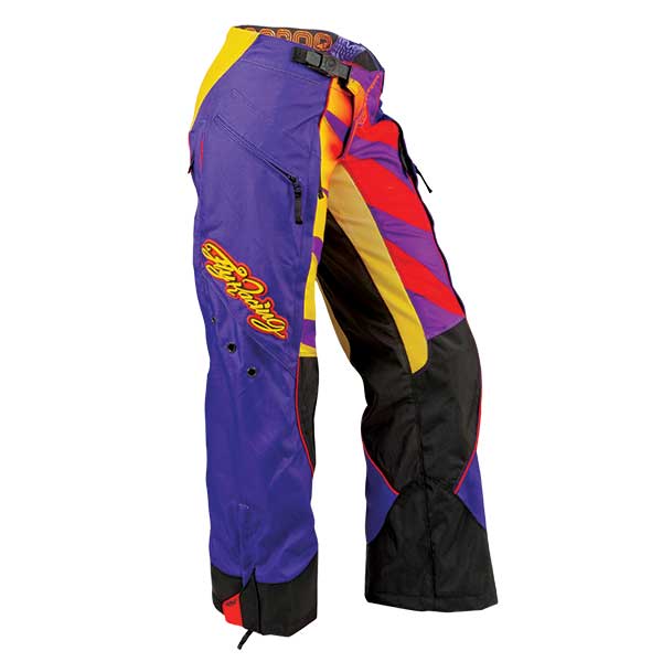 FLY RACING WOMEN'S KINETIC OVER THE BOOT PANTS PURPLE/YELLOW 07/08 366-43806 *