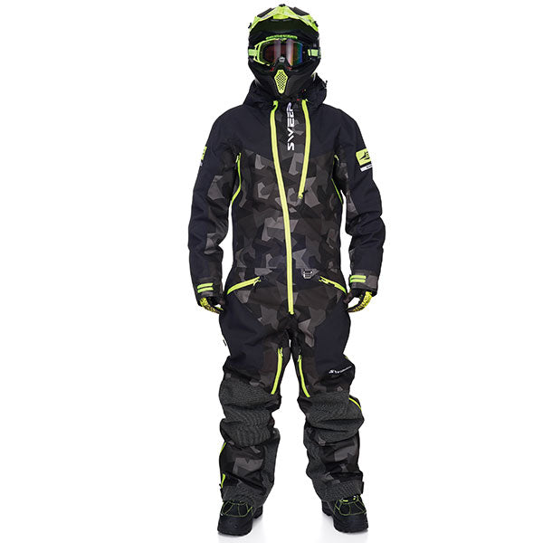 SWEEP MEN'S INSULATED PEAK MONOSUIT LARGE BLACK/GREY CAMO TSPEAIN-021-3