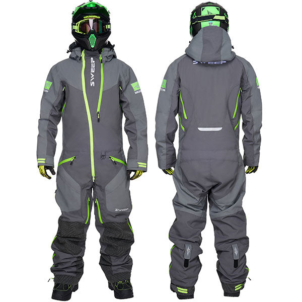 SWEEP MEN'S INSULATED PEAK MONOSUIT SMALL GREY/BLACK/GREEN TSPEAIN-020-1