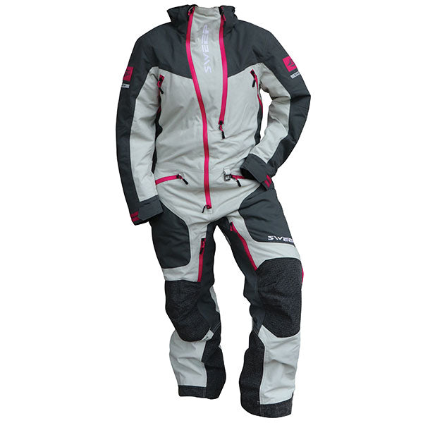 SWEEP WOMEN'S PEAK INSULATED MONOSUIT SMALL DARK & LIGHT GREY/PINK TSPEALIN-001-36