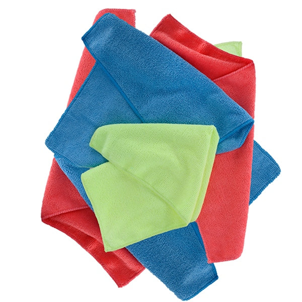 OXFORD PRODUCTS MICROFIBER TOWEL KIT BL/YE/RD QTY6 OX253