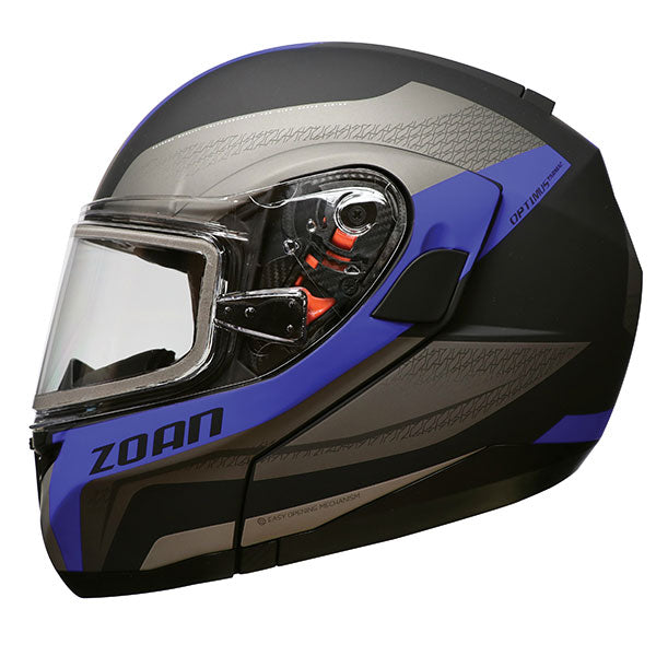 ZOAN OPTIMUS SV MODULAR HELMET ELECTRIC LENS TARMAC BLUE XL 438-827