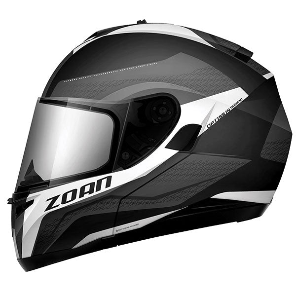 ZOAN OPTIMUS SV MODULAR HELMET DOUBLE LENS TARMAC WHITE/BLACK SMALL 438-754