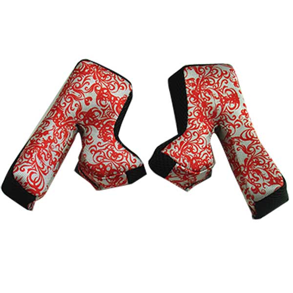 ZOAN MX-1 CROSSBONES CHEEK PADS MEDIUM RED 091-135