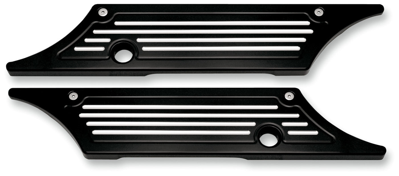 PRO-ONE PERF.MFG. SADDLE BAG LATCH CVRS B/MILL BLK ANODIZE 104720B