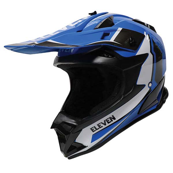ELEVEN YOUTH RAID MX HELMET PEAK YOUTH BLUE/BLACK/WHITE 125 BL/BK/WH PEAK