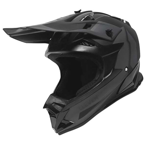ELEVEN YOUTH RAID MX HELMET PEAK YOUTH MATTE BLACK 125 MT BLK PEAK