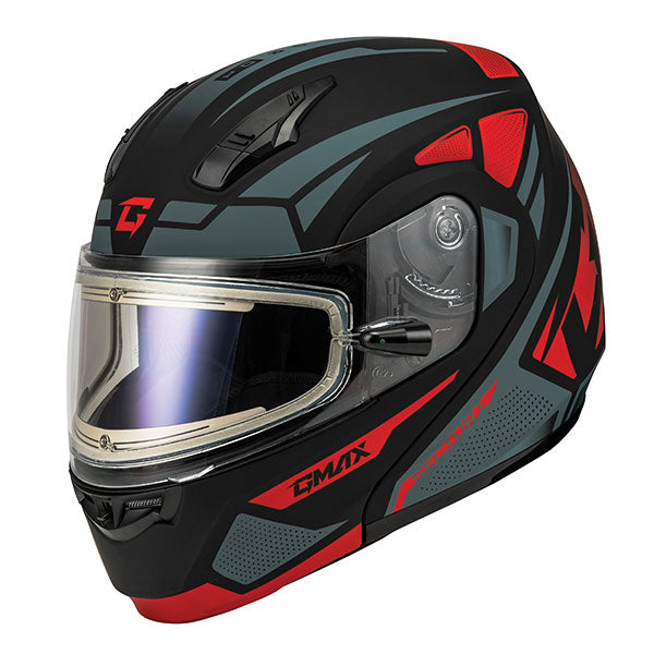 GMAX MD04 SECTOR MODULAR SNOW HELMET SMALL RED ELECTRIC LENS M4043034
