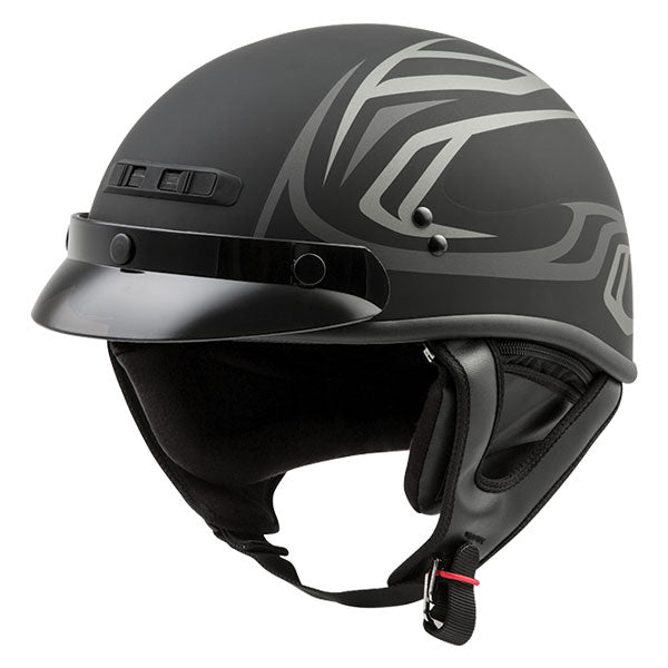 GMAX GM35 FULLY DRESSED HALF HELMET XL DERK G1355397