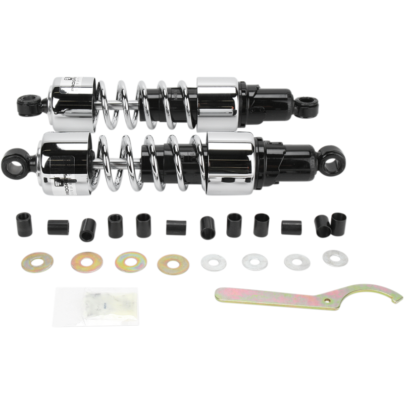 PROGRESSIVE SUSPENSION SHOCKS - 412 CRUISER SERIES - CHROME - 13.5" - STANDARD/HEAV 412-4215C