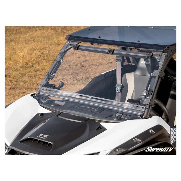 SUPERATV SCRATCH-RESISTANT FLIP WINDSHIELD KAWASAKI TERYX KRX FWS-K-KRX-002-70