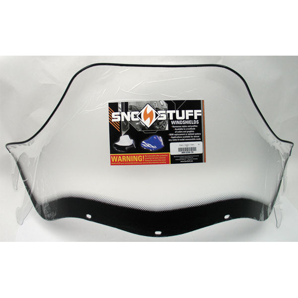 SNO-STUFF WINDSHIELD 15" BLACK GRAPHIC ON CLEAR POLARIS 450-239-10