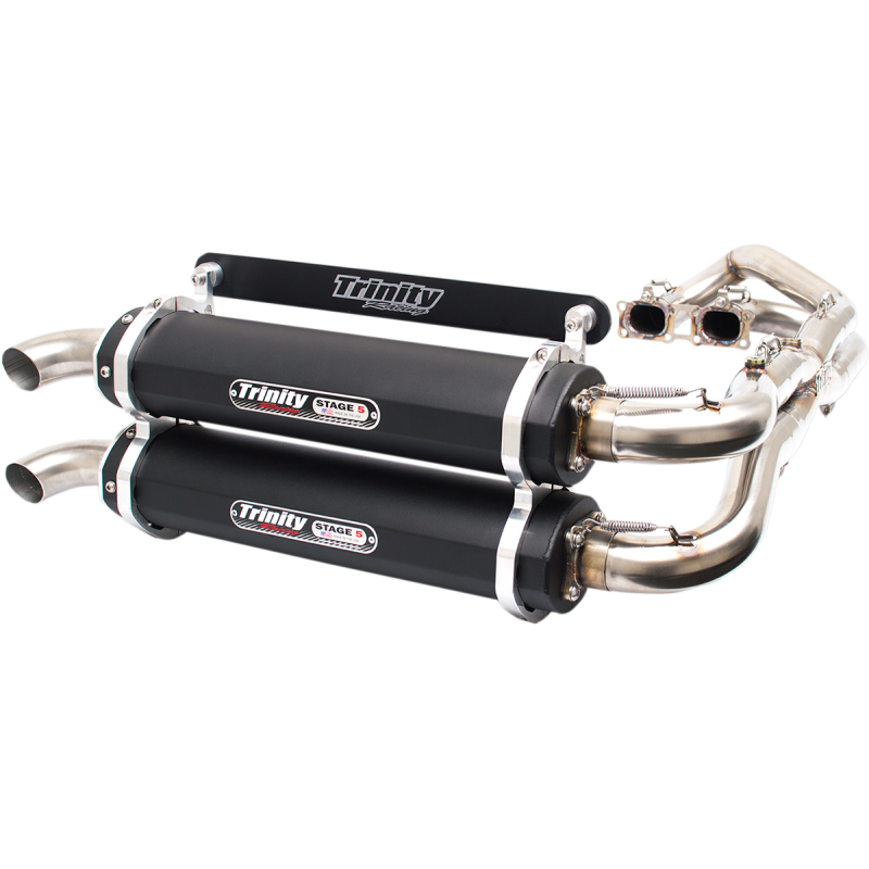 TRINITY RACING RZR XP 1000 DUAL SYSTEM BLACK 14-17 TR-4119D-BK